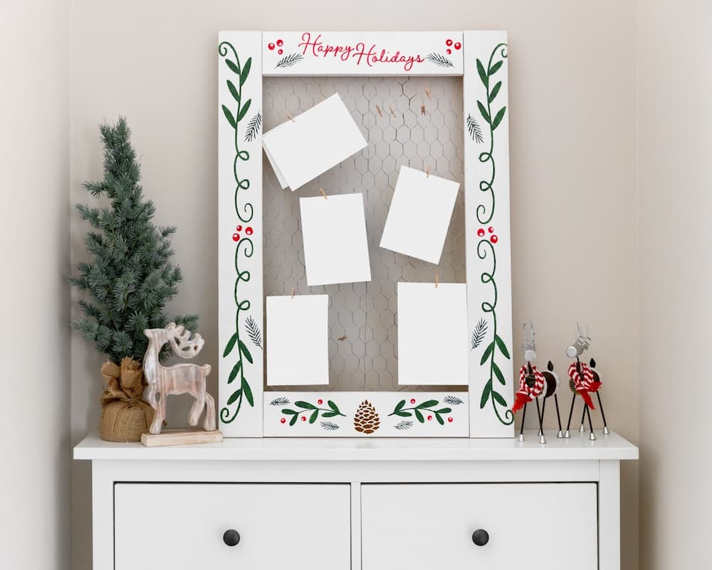 Framed Holiday Card Display 