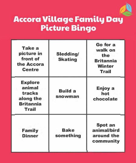 Family Bingo Card